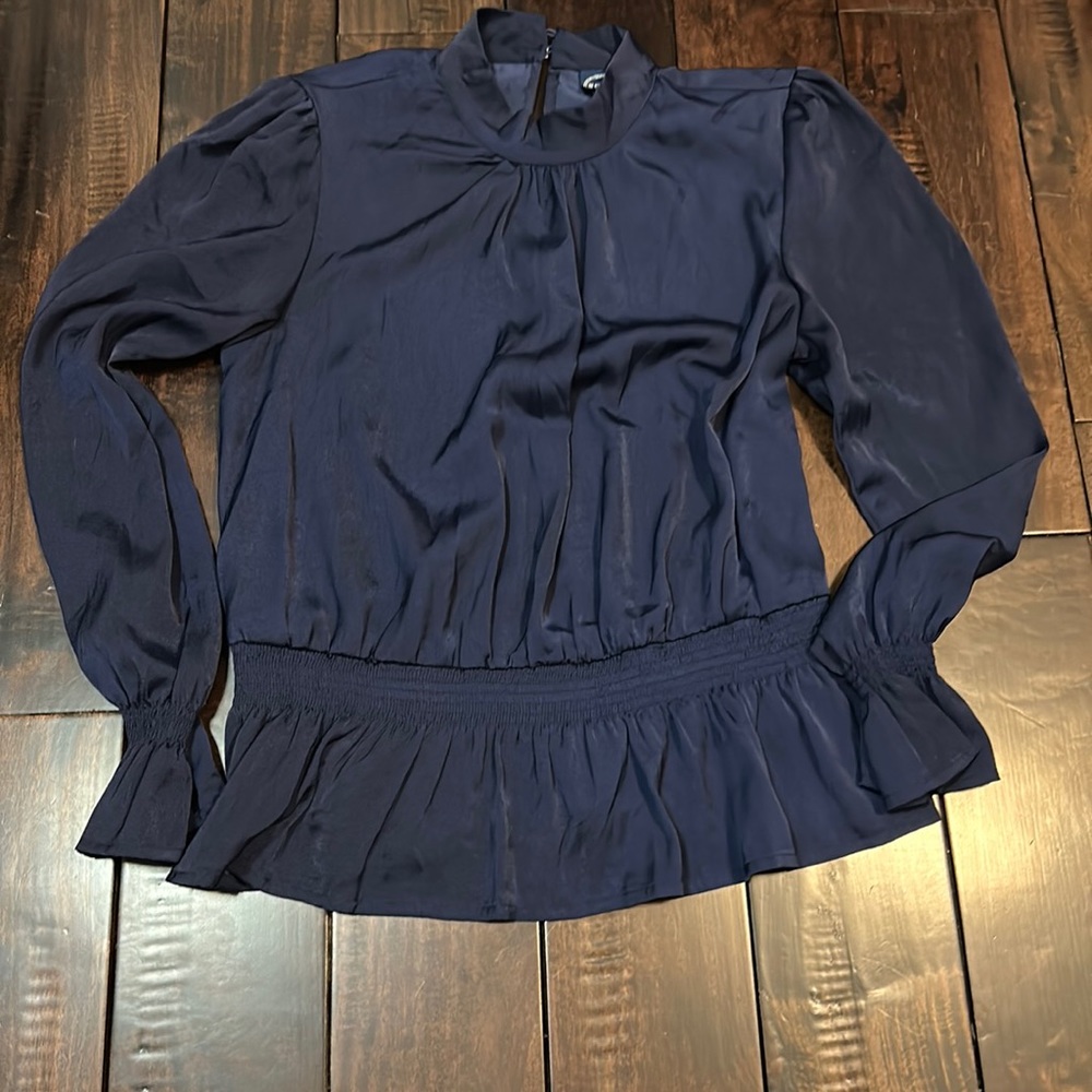 Midnight Blue Scoop blouse / small